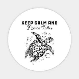 Marine Turtle - Keep calm and save marine turtles Magnet